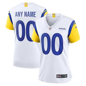 womens nike white los angeles rams alternate custom jersey_